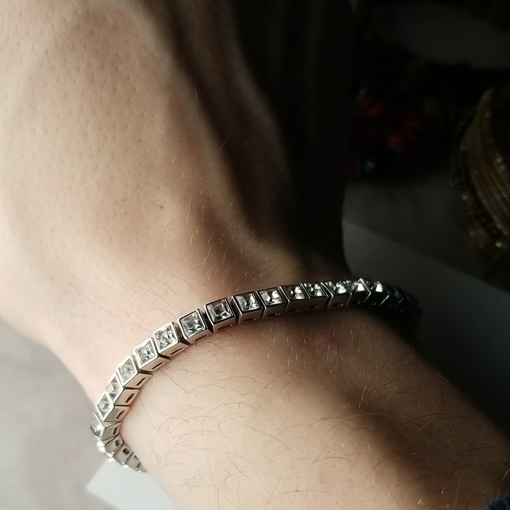 Princess Cut Tennis Bracelet *Missing Stones See Description And Photos*